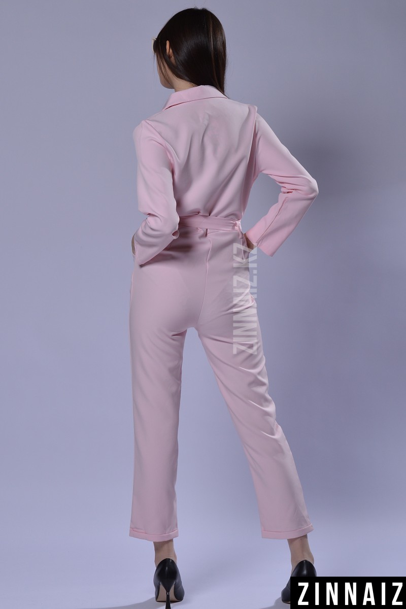 Комбинезон брючный с карманами Zinnaiz zk3105 pink