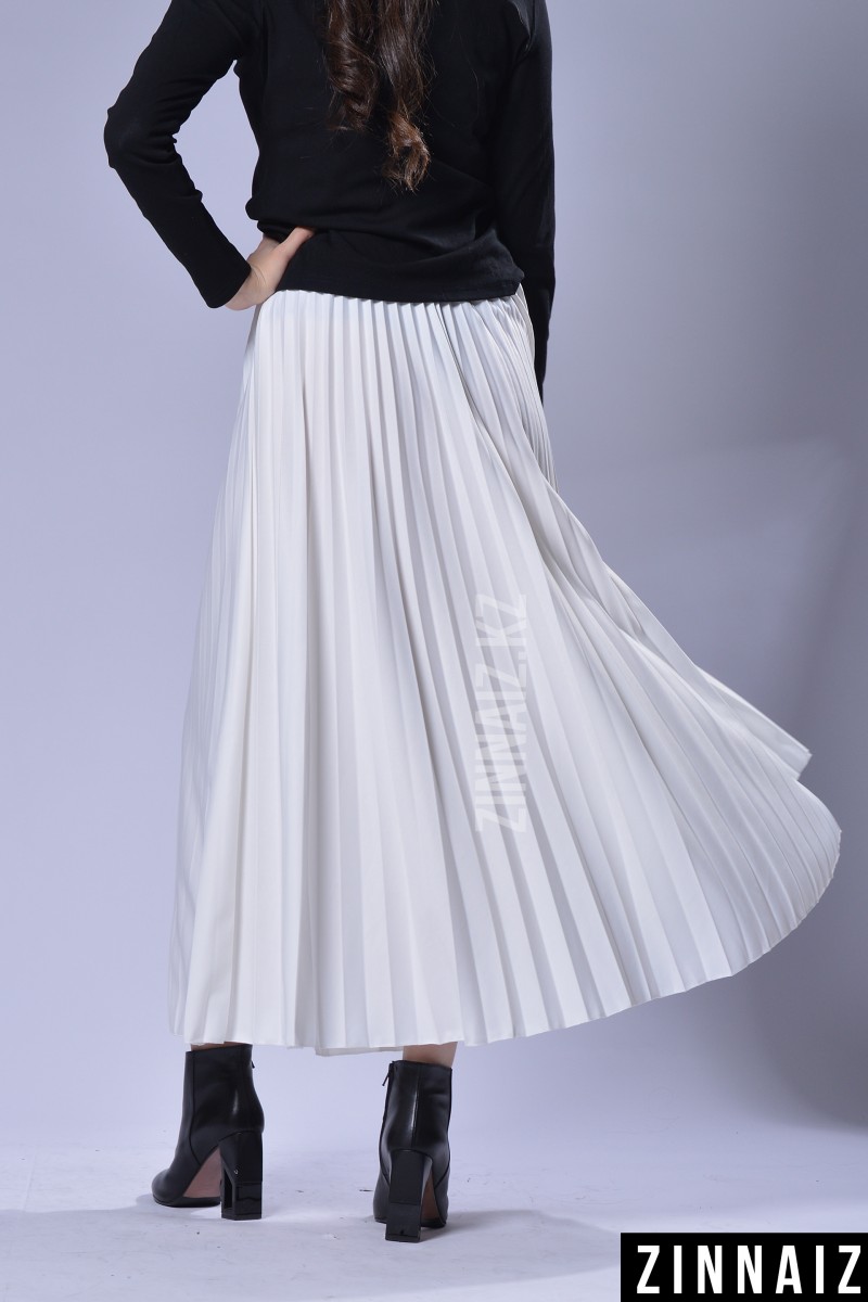 Плиссированная юбка Zinnaiz z3063 white