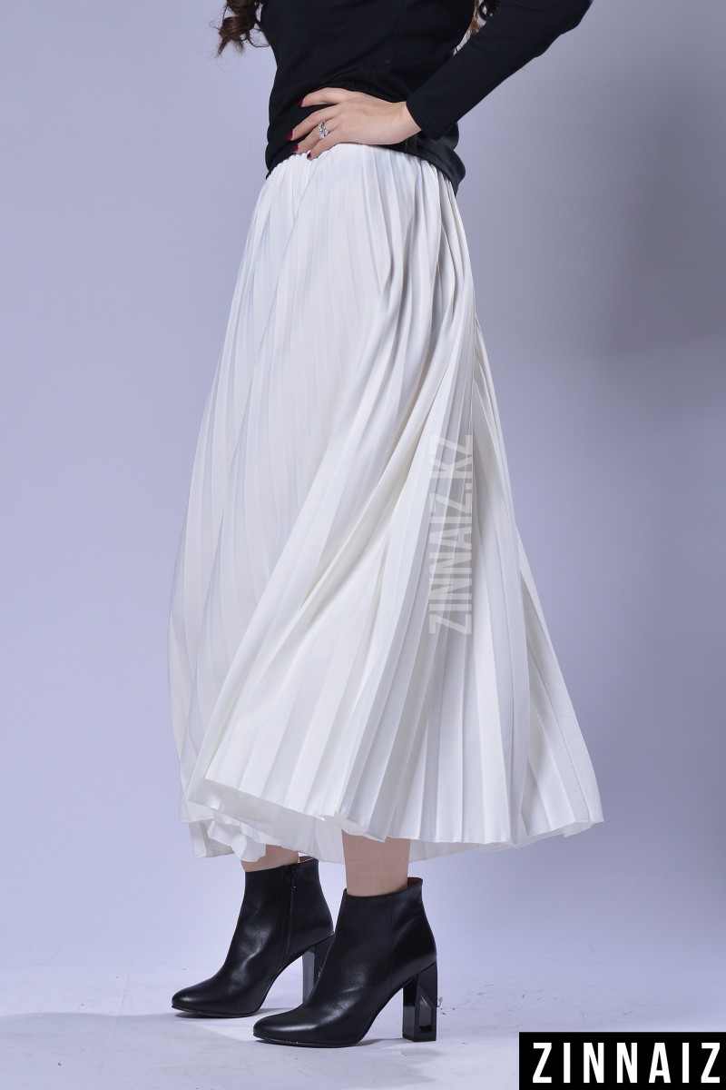Плиссированная юбка Zinnaiz z3063 white