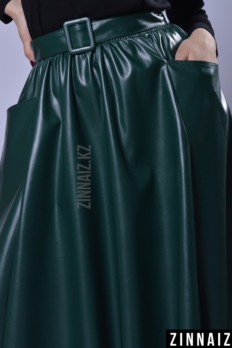 Эко кожа юбка Zinnaiz z1330-ws green
